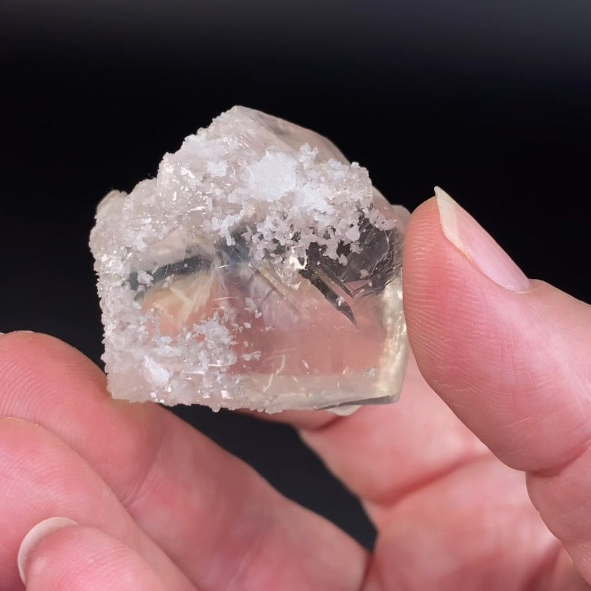 Light Golden Calcite Crystal Cluster with Raised Record Keepers