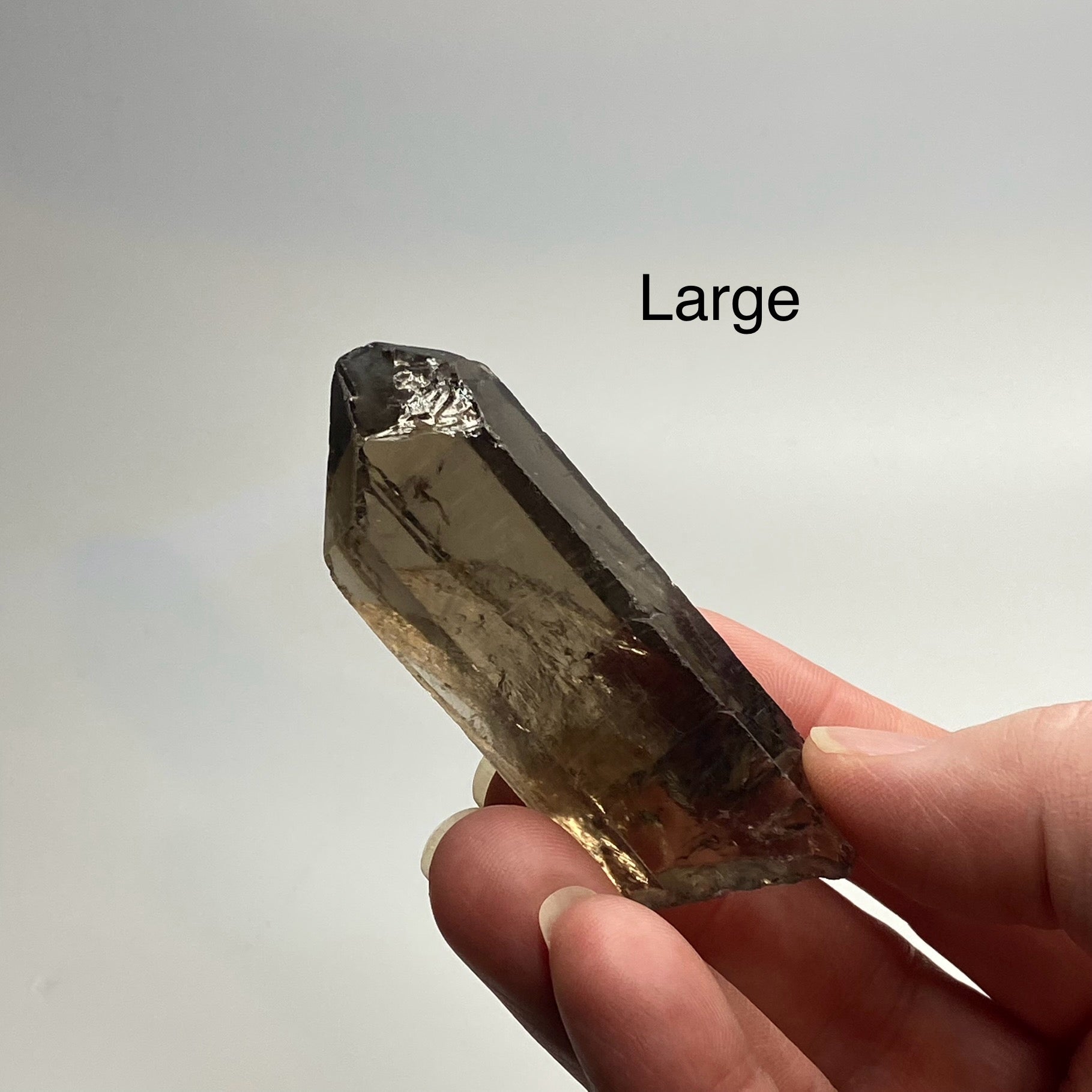 ONE (1) Clear Smoky Quartz Crystal Three Sizes Available