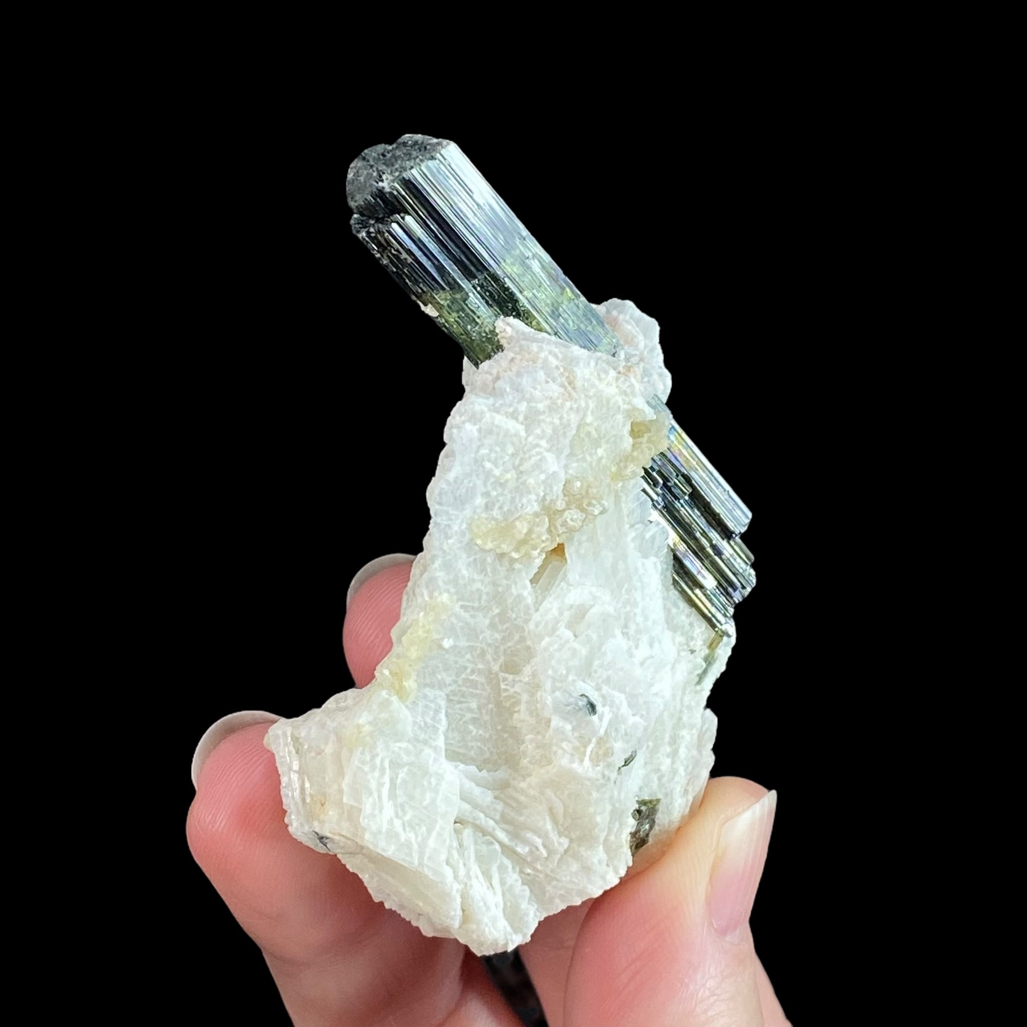 Iridescent Tourmaline Crystal in Cleavelandite, Laghman, Afghanistan
