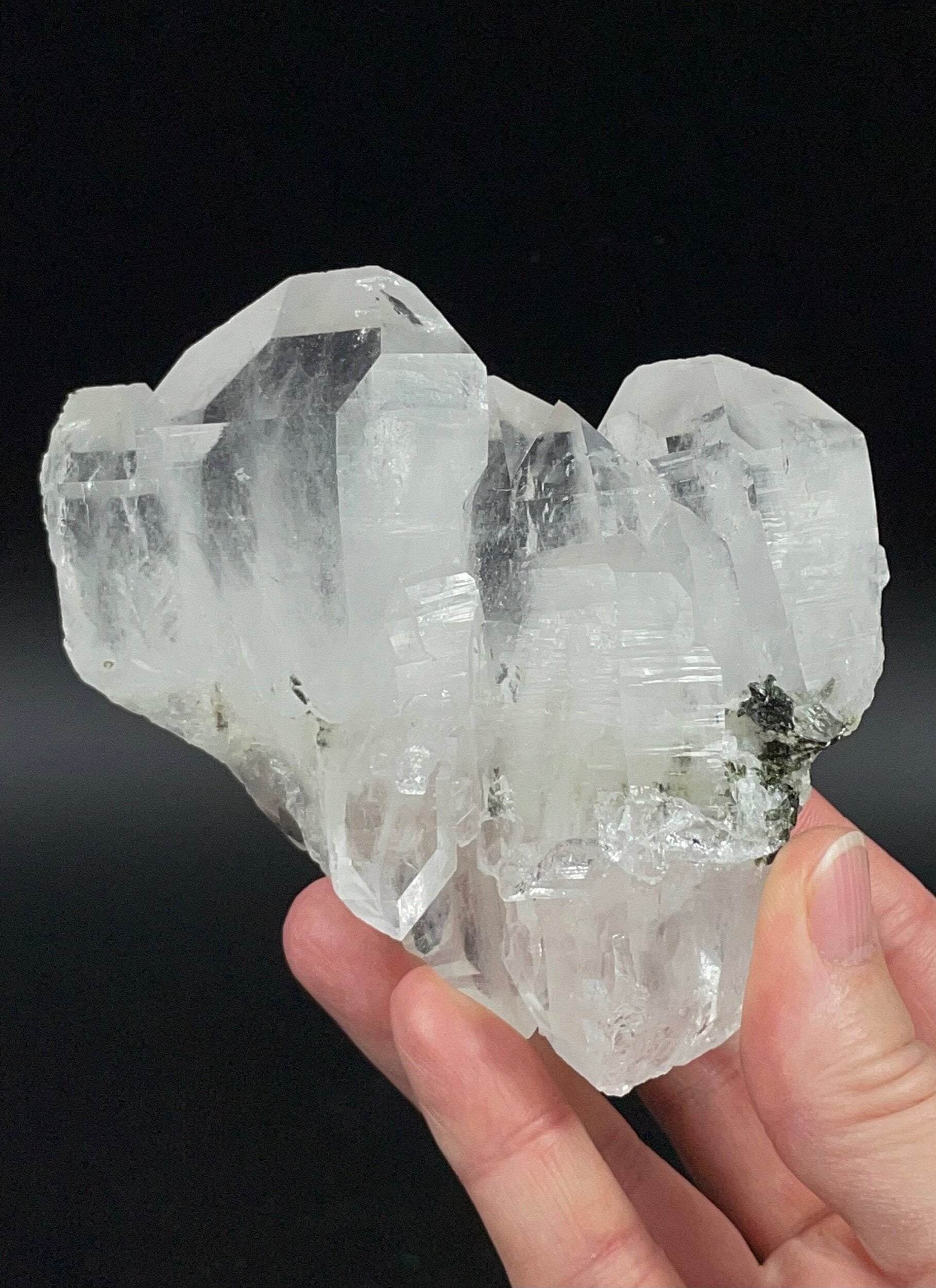 Faden Quartz Crystal Cluster with Minor Epidote