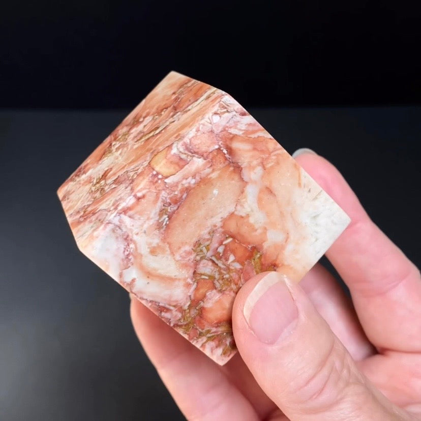Rose Garden Agate Polished Cube