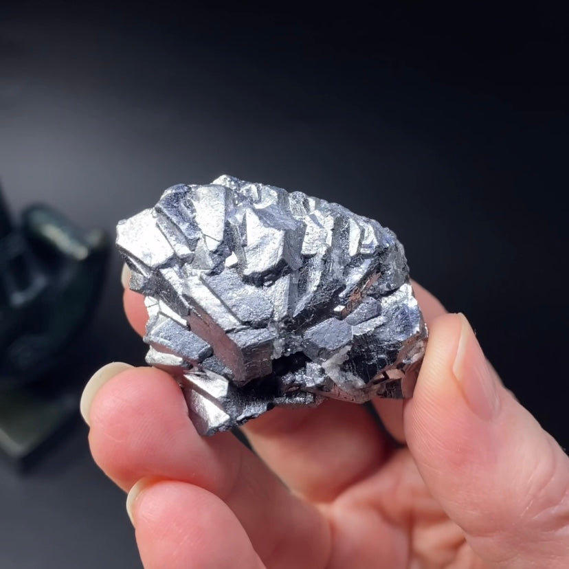 Rare 3/4 Star-Shaped Galena Crystal Cluster with Pyrite After Pyrrhotite Core from Trepca Mines, Kosovo