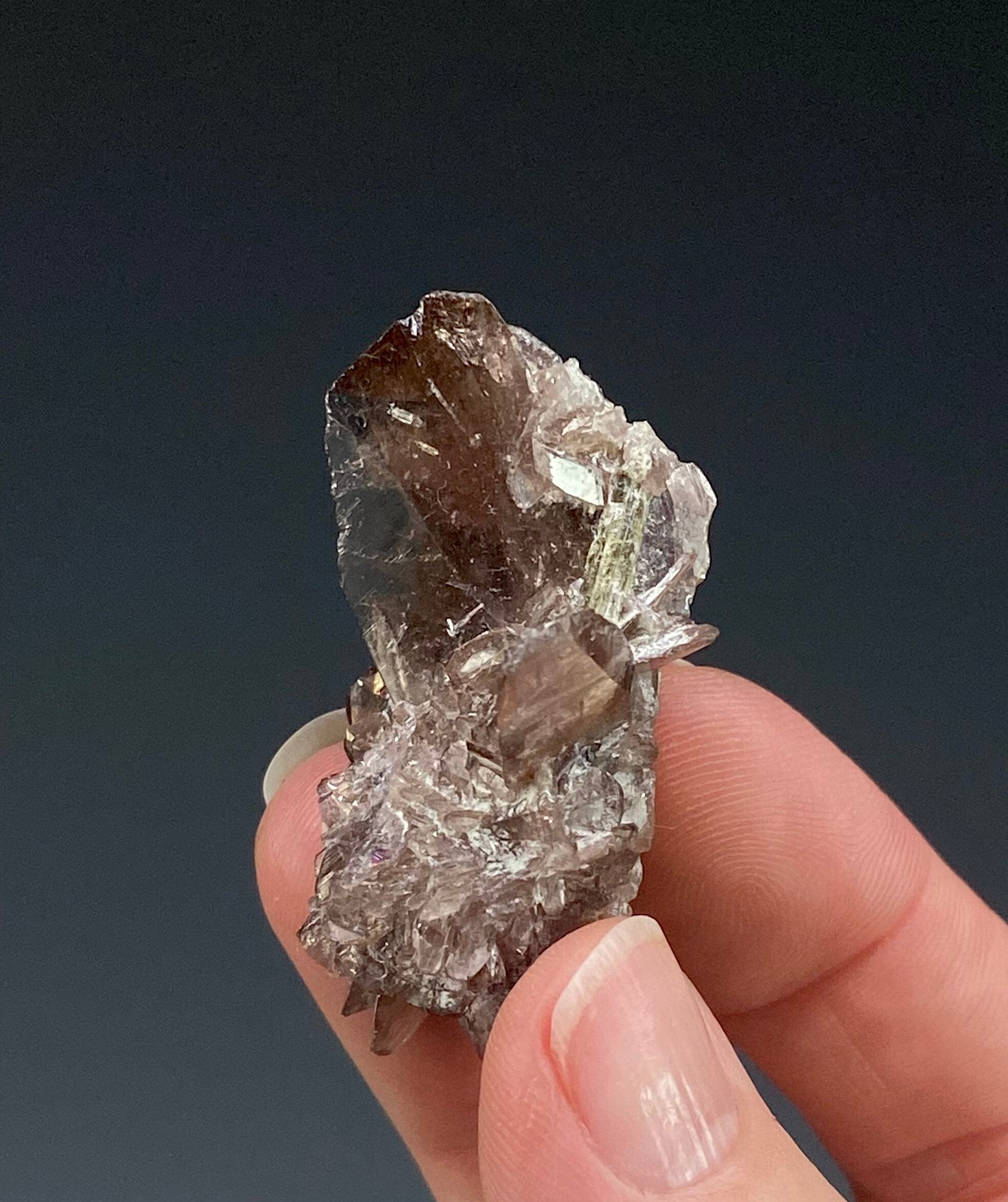 Axinite Crystal Cluster from Shigar Valley, Gilgit-Baltistan, Pakistan