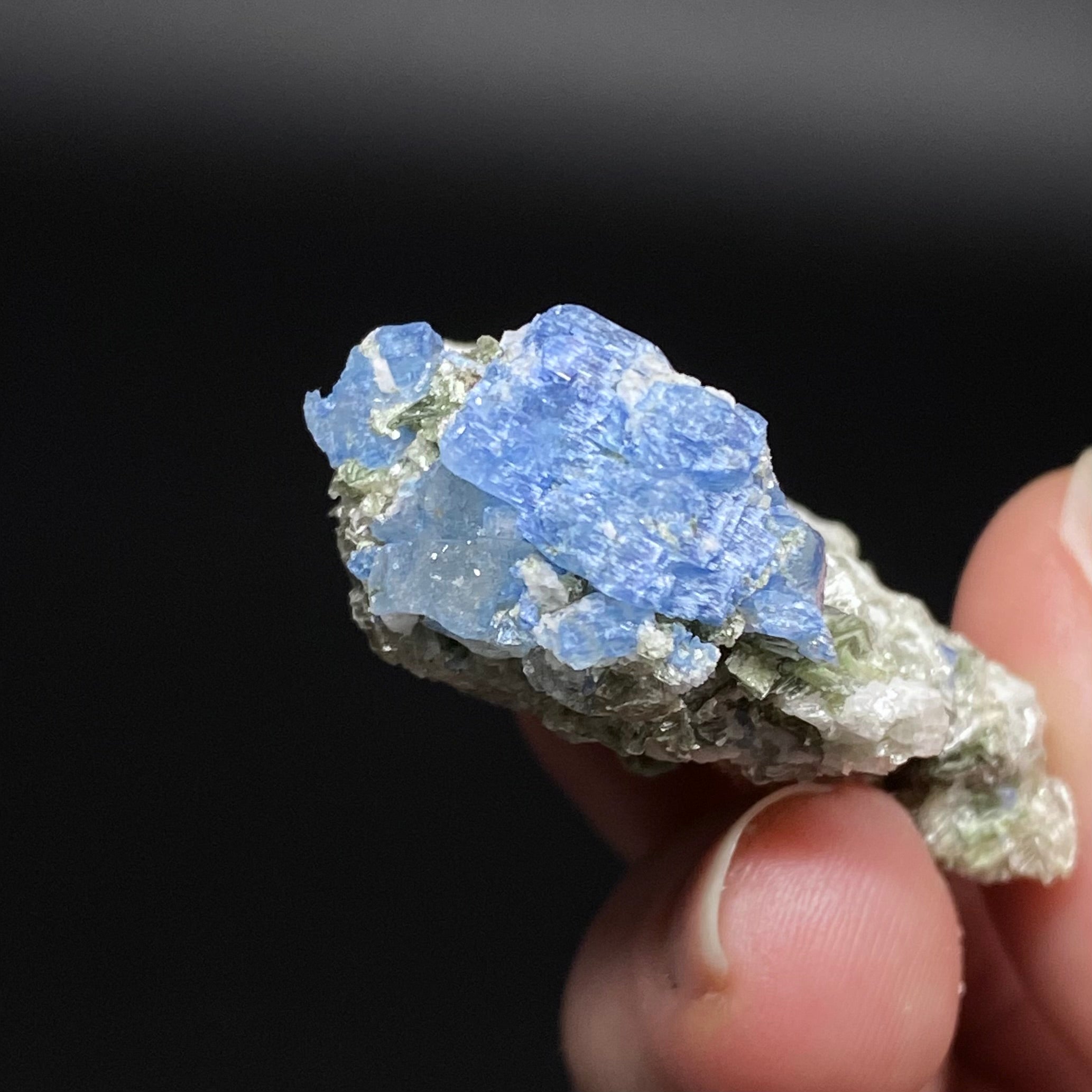 Blue Alkali Beryl Aquamarine with Muscovite Mica and Feldspar, Shigar Valley, Gilgit Baltistan, Pakistan