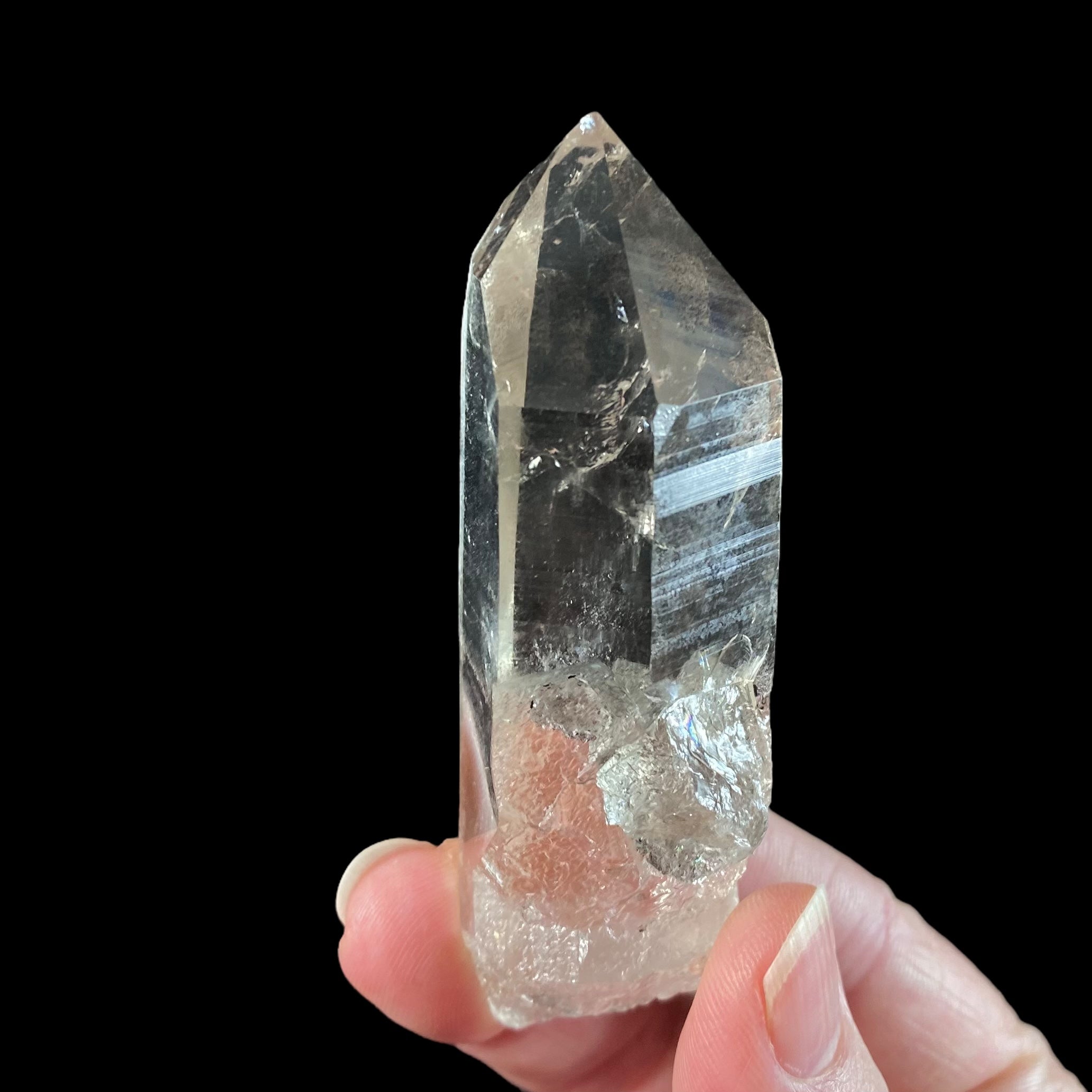 Light Smoky Quartz Crystal with Penetrating Crystal from Minas Gerais, Brazil