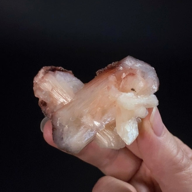 Peach and Red Hematite Stilbite Cluster, Maharashtra, India
