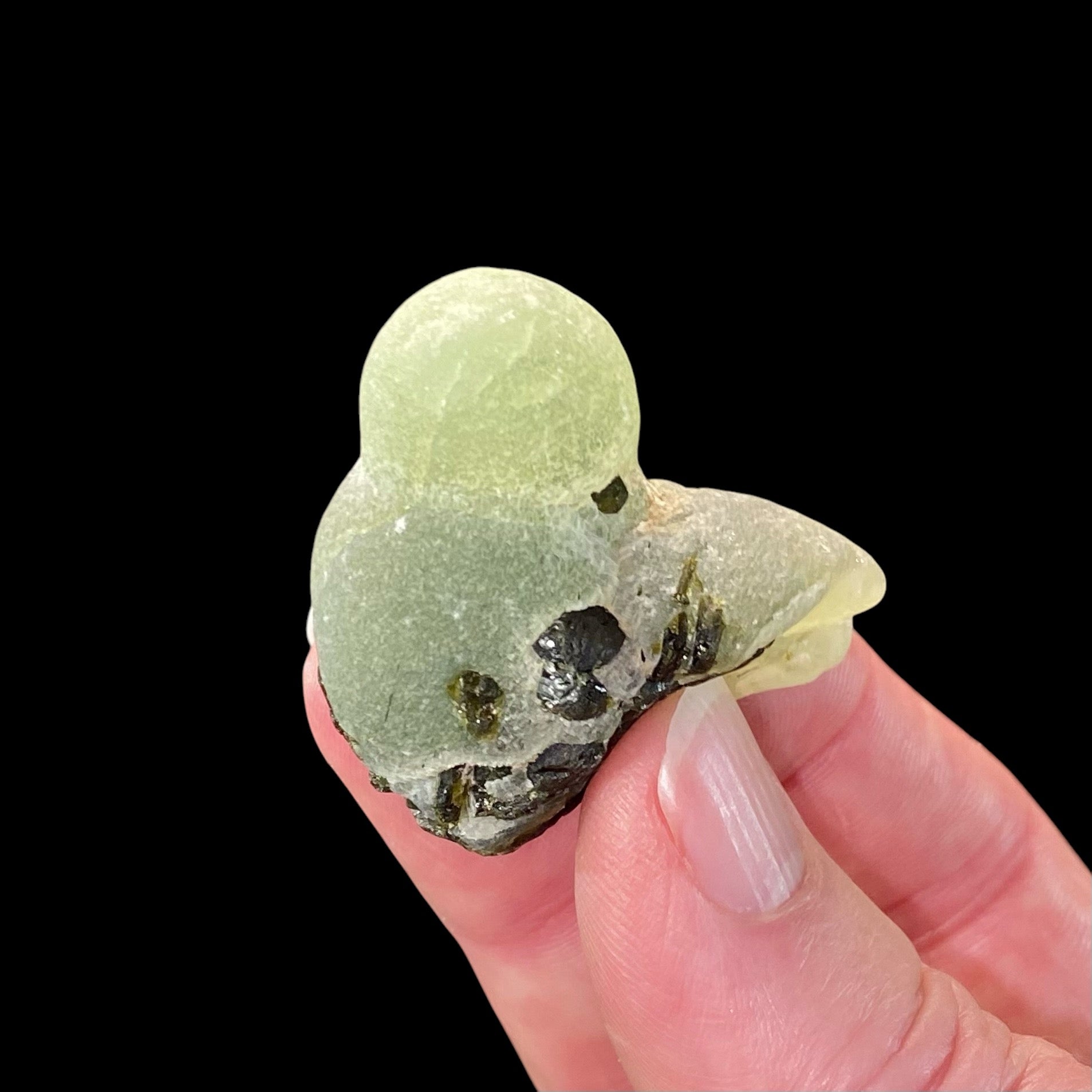 Botryoidal Prehnite Specimen with Epidote, Kayes Region, Mali