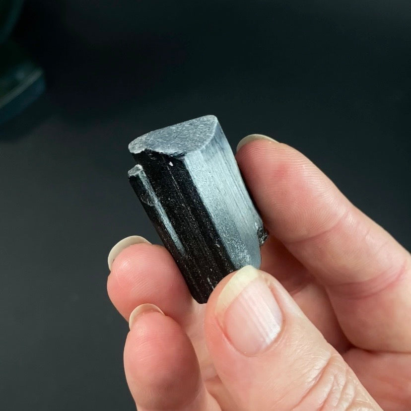 Terminated Black Tourmaline Schorl Crystal from Shigar Valley, Pakistan