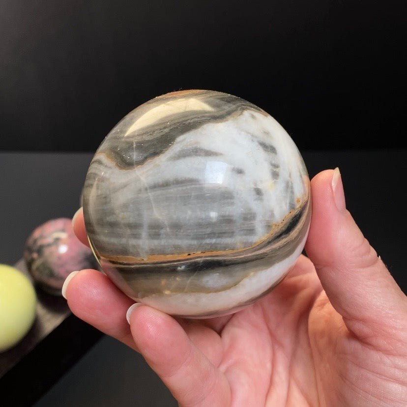 Banded Calcite Sphere 70mm