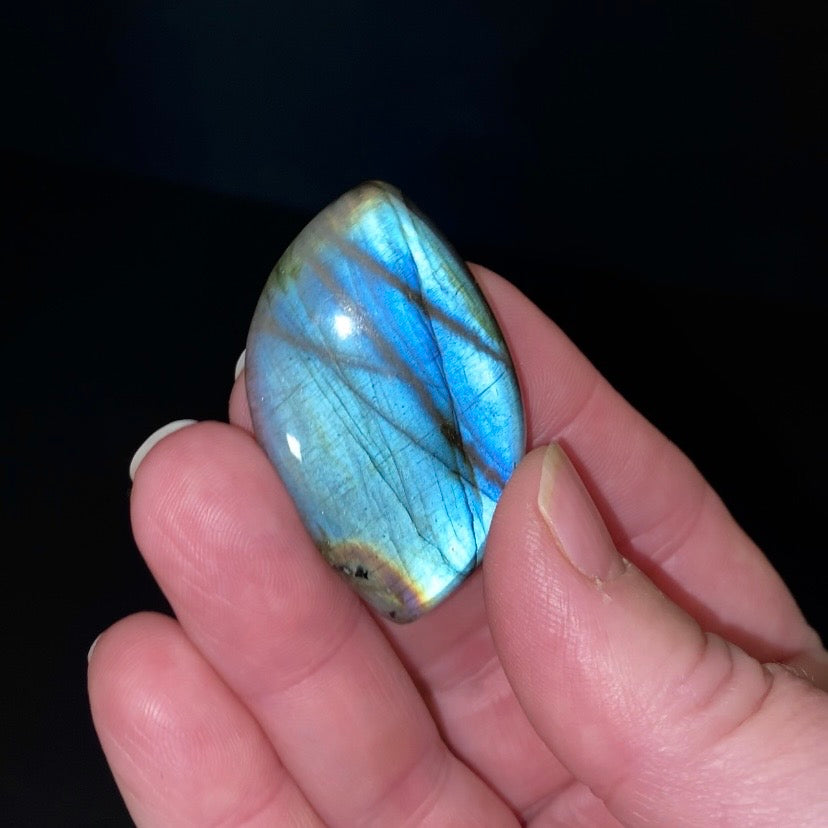 Blue Flash Labradorite Freeform Cabochon