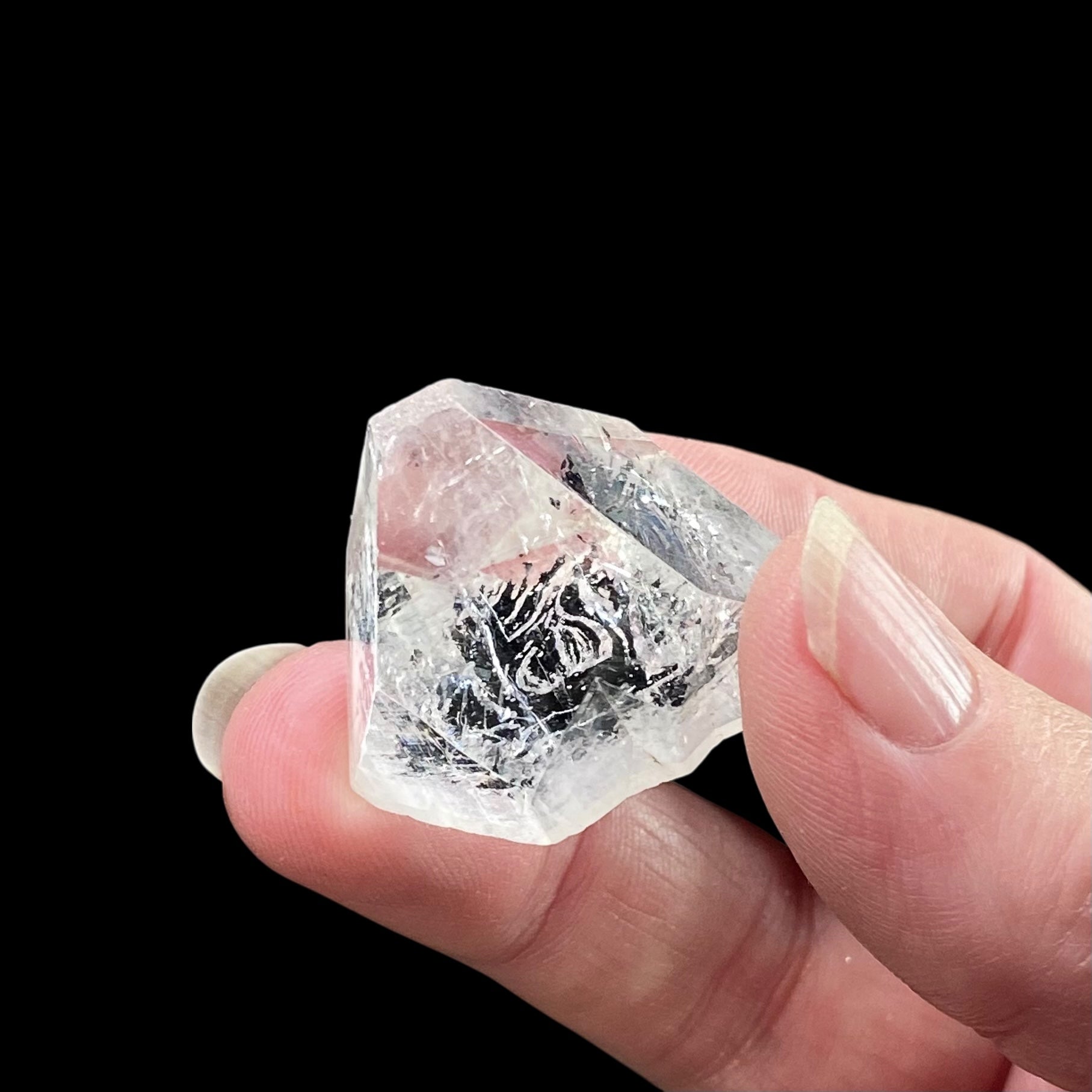 ONE Clear Apophyllite Crystal Point with Brilliant Luster, Four Sizes Available
