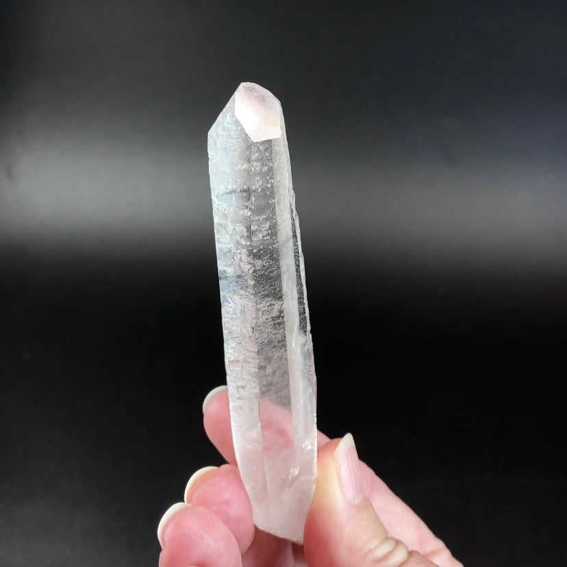 Water Clear Quartz Crystal with Starbrary Markings, Minas Gerais, Brazil