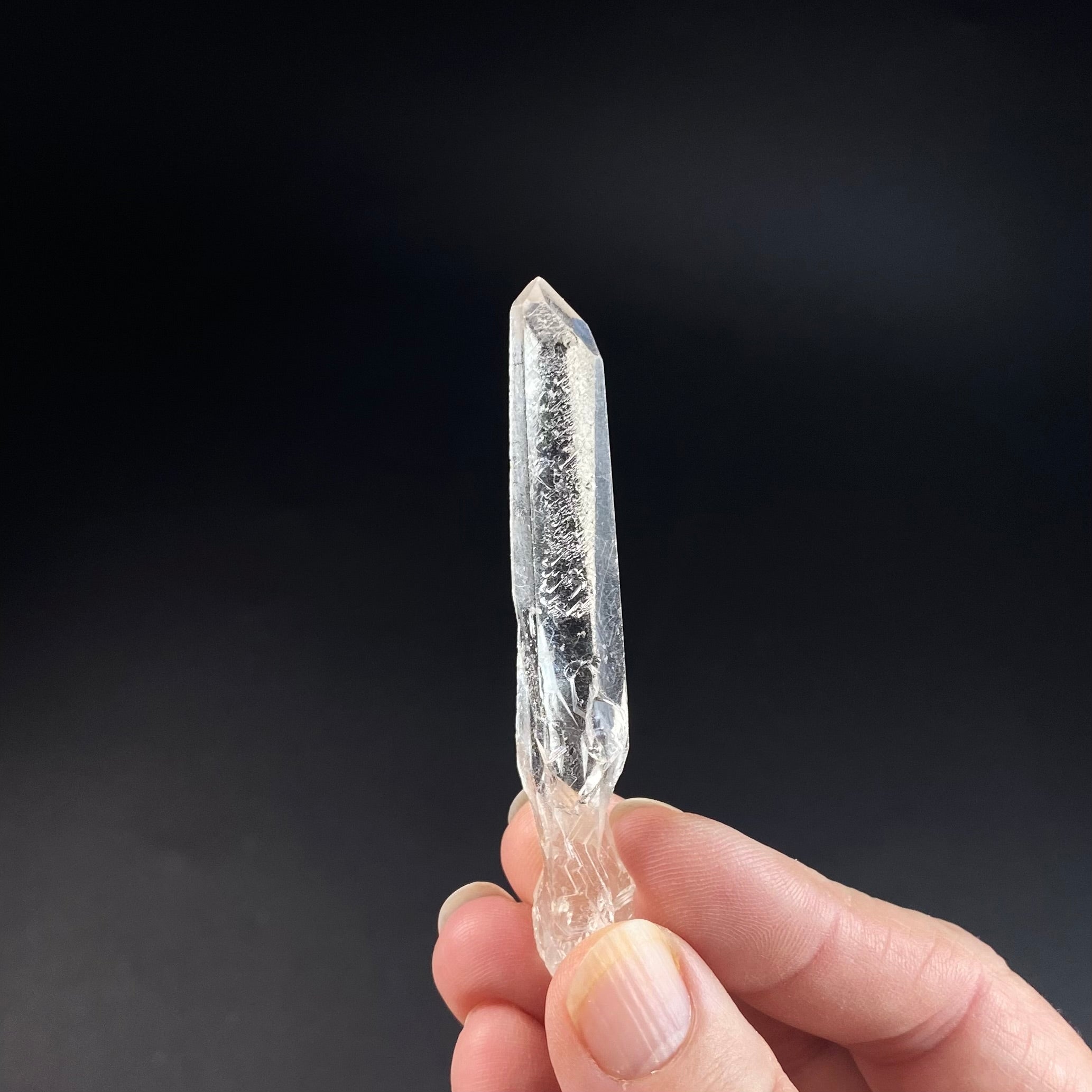 Water Clear Quartz Crystal with Starbrary Markings, Minas Gerais, Brazil
