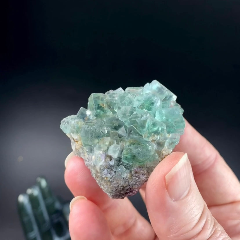 Green Cubic Fluorite Specimen, Okorusu Mine, Namibia