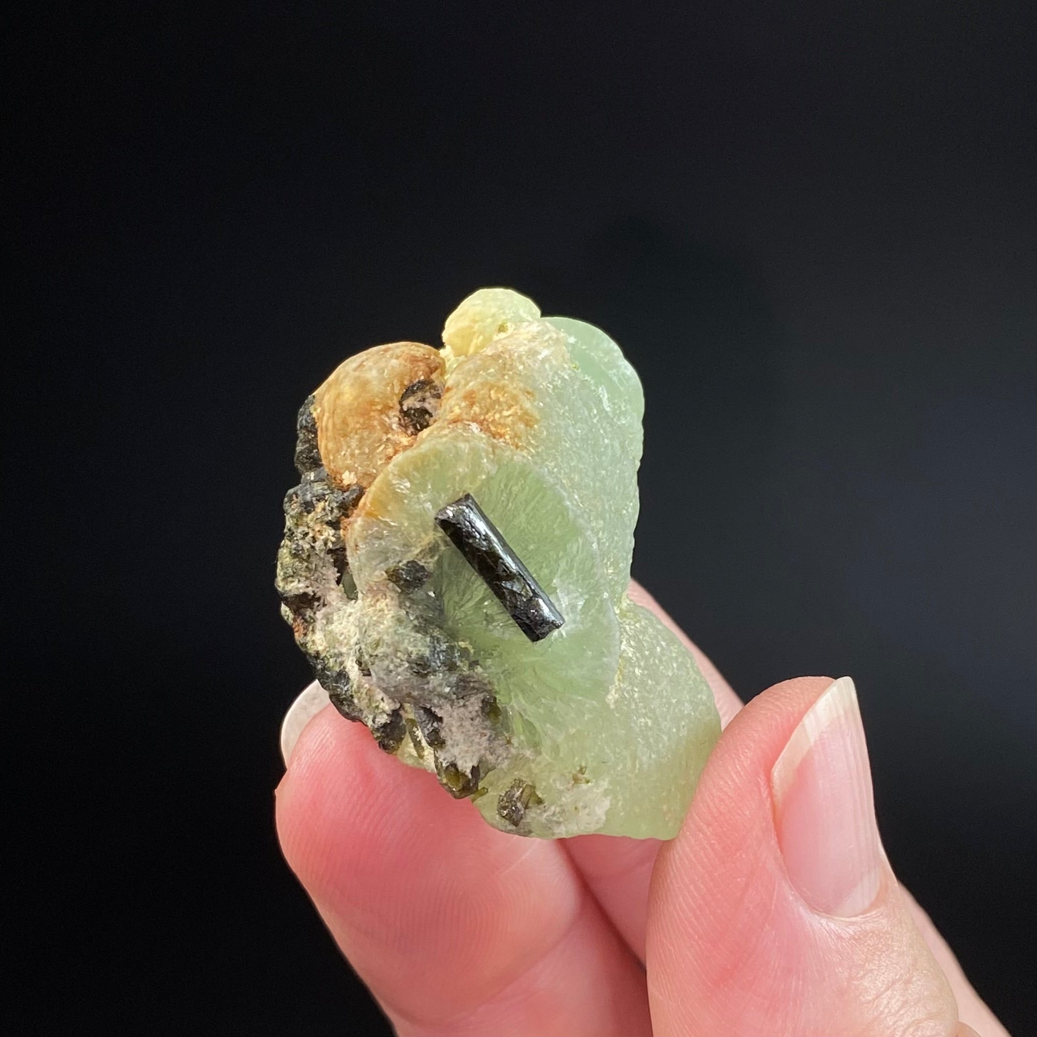 Botryoidal Prehnite Specimen with Epidote, Kayes Region, Mali
