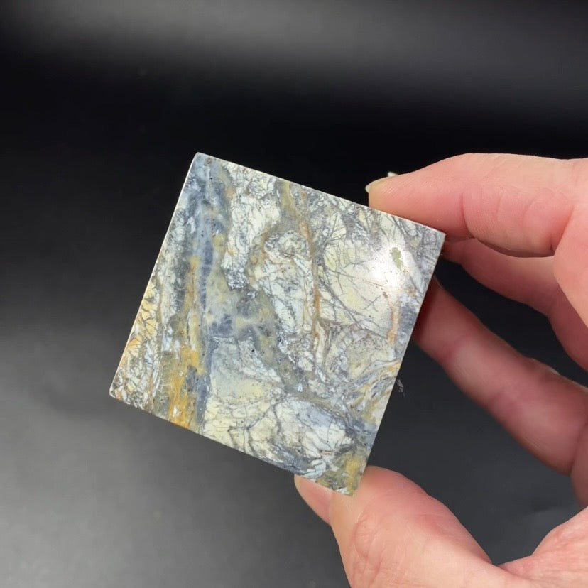 Green Malingano Jasper, Chert Breccia, Polished Cube