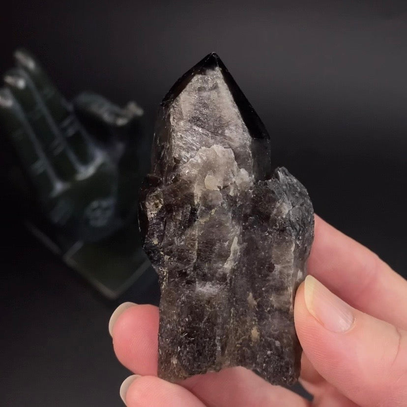 Smoky Etched Quartz Crystal from Minas Gerais, Brazil