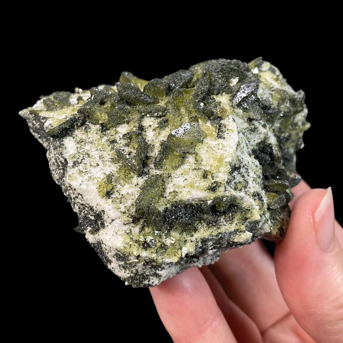 Sphene (Titanite) Dozens of Twinned with Clinochlore on Feldspar, Shigar Valley Pakistan