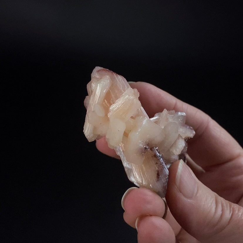 Peach and Red Hematite Stilbite Cluster, Maharashtra, India