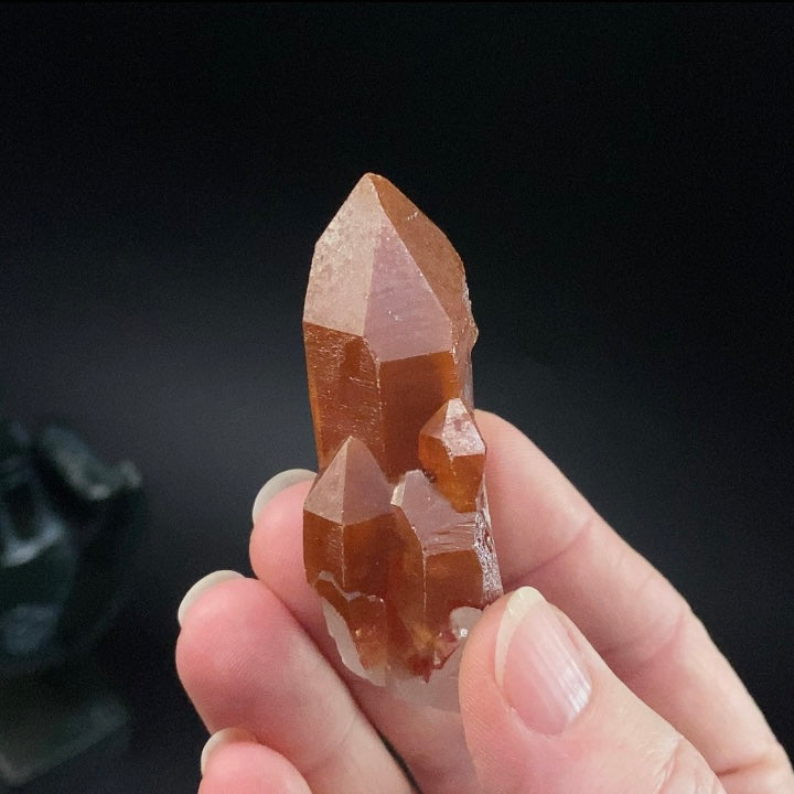 Red Hematite Quartz Crystal Specimen from Tourash, Morocco