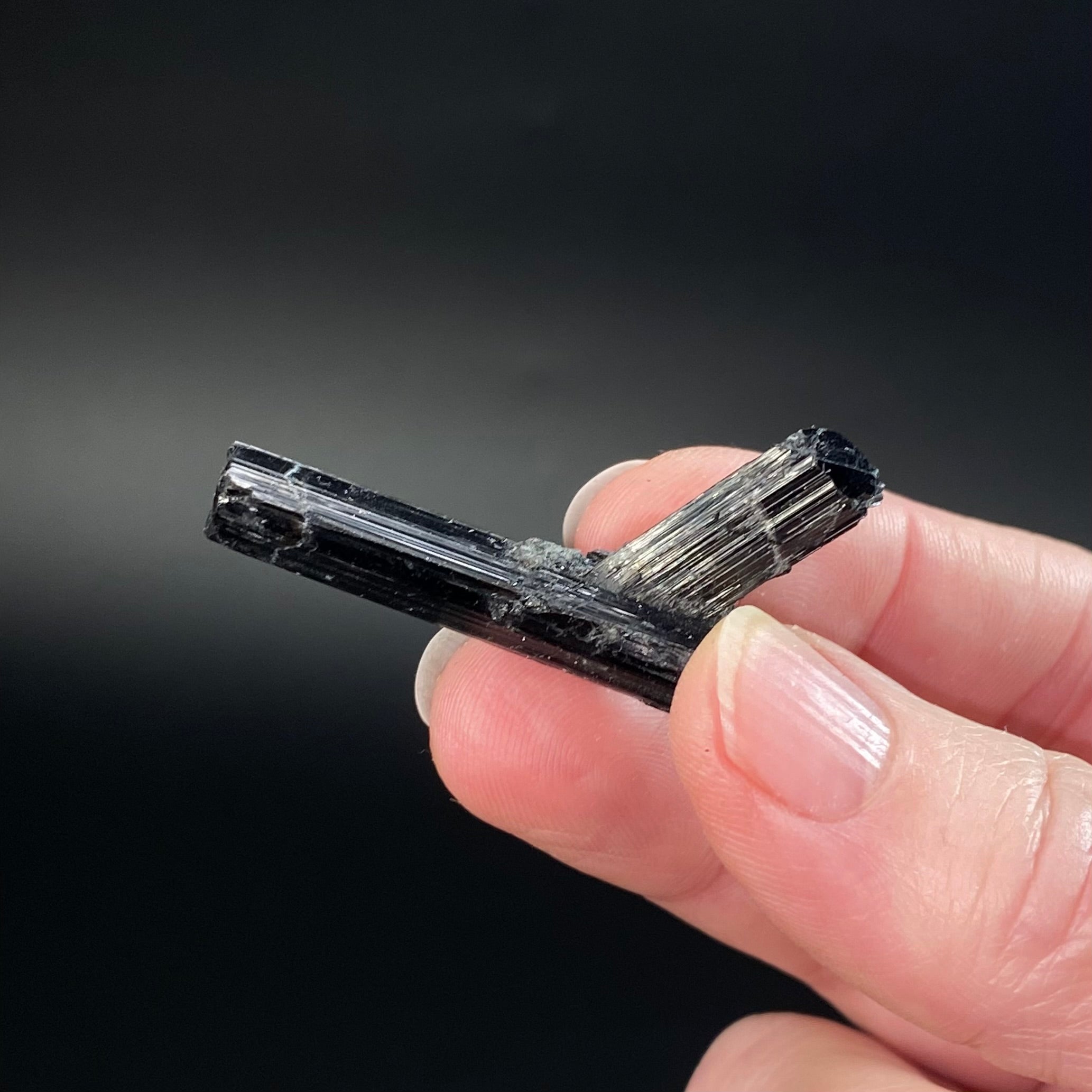 Black Tourmaline Schorl Crystal Cluster from Shigar Valley, Pakistan