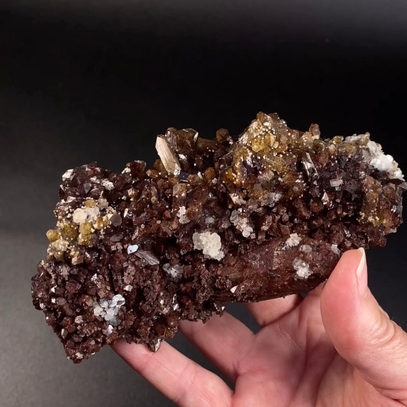 Chocolate Marshy Apophyllite Cluster with Chalcedony from Jalgaon, Maharashtra, India - Natural Crystal Cluster