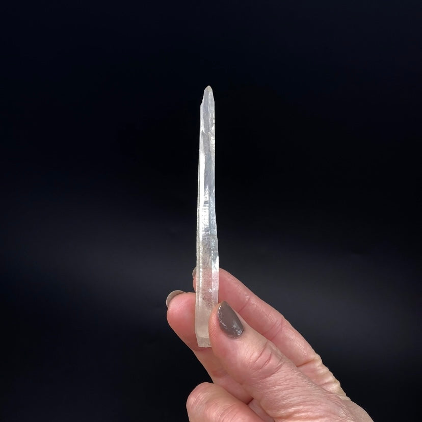 Tapered Laser Quartz Crystal with Macromosaic Markings, Corinto, Minas Gerais, Brazil