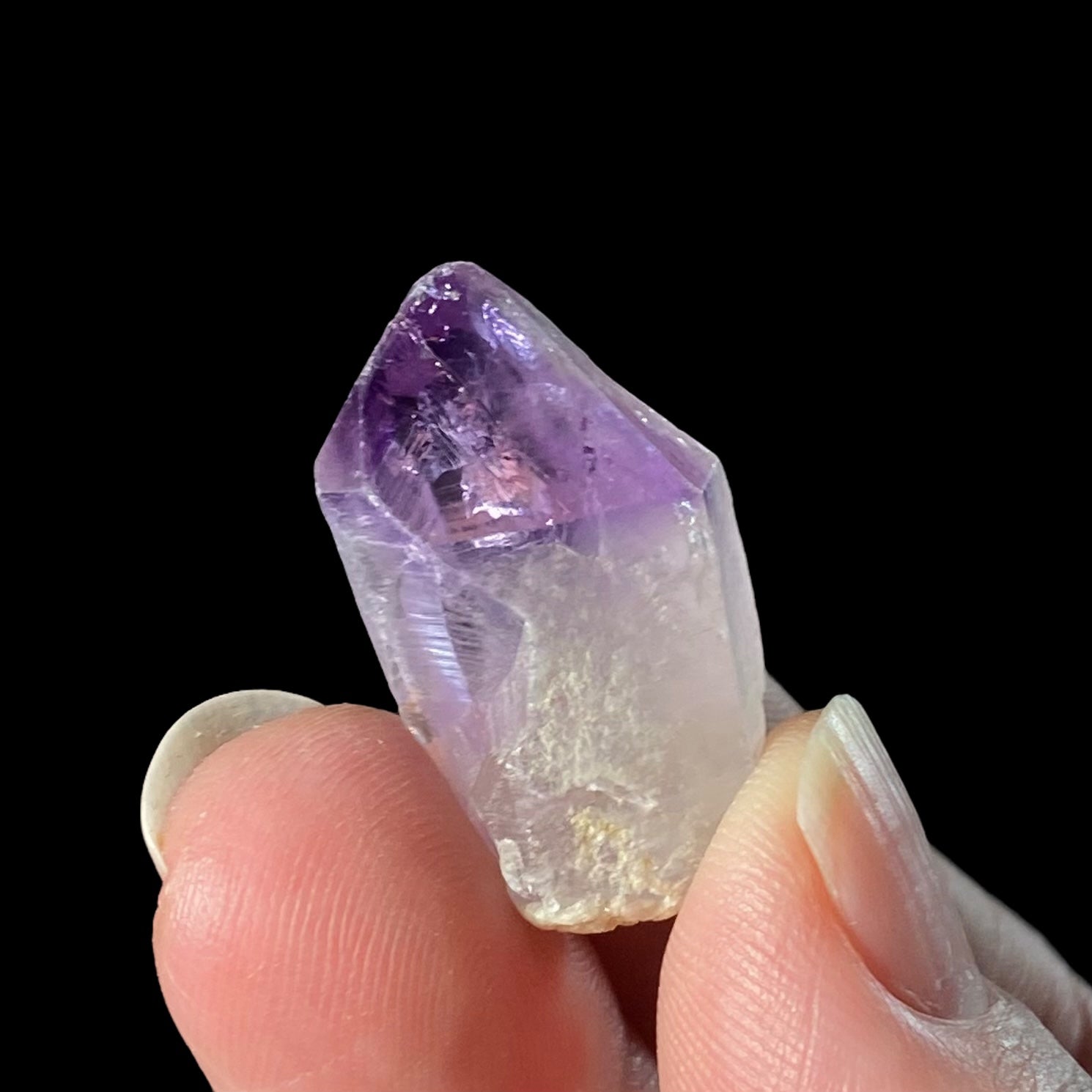 One Purple Amethyst Quartz Crystal Point