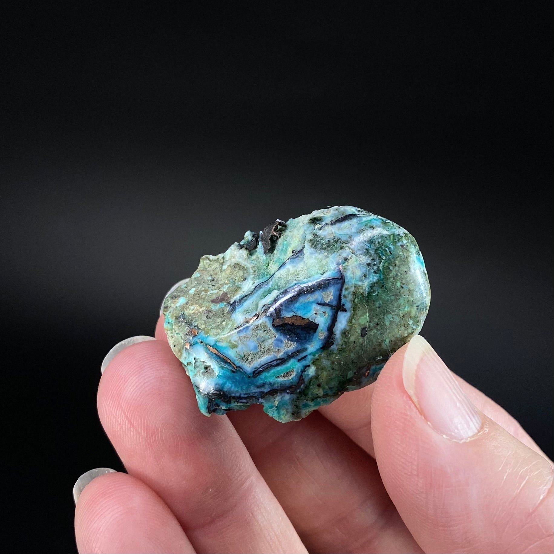 Chrysocolla & Copper Indonesian Copper Web Specimen