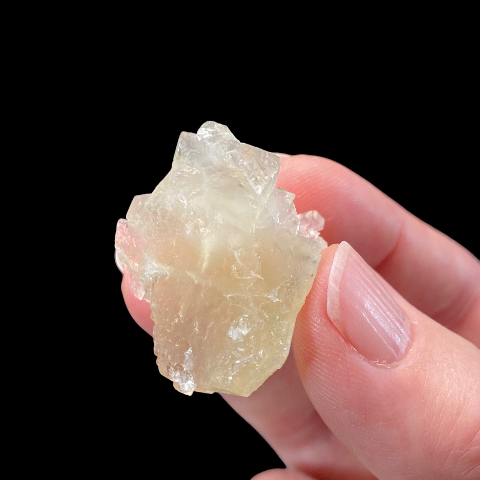 Pale Yellow Fluorite with Clear Quartz Crystals