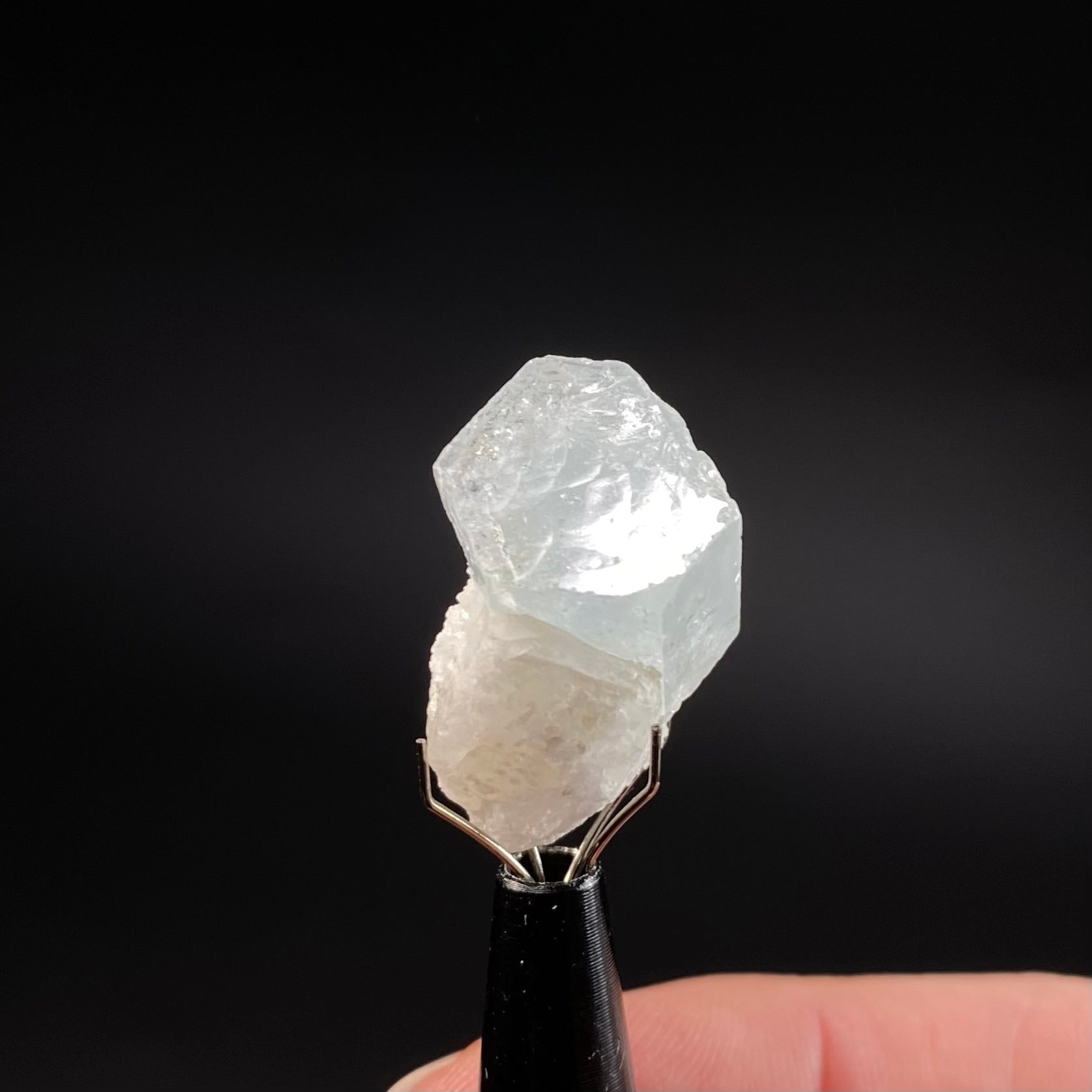Terminated Aquamarine Crystal with Quartz Shigar Valley, Pakistan