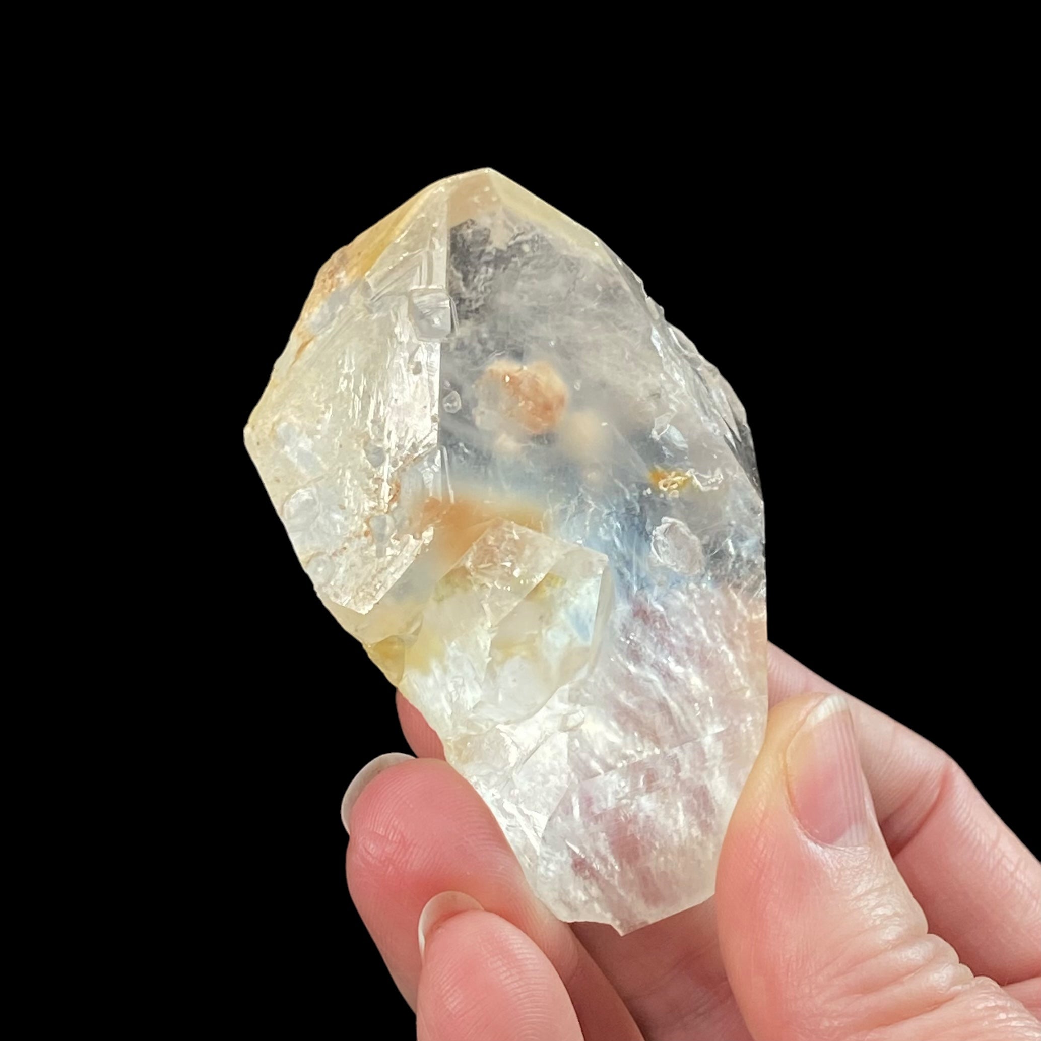 Double Terminated Diamond Quartz Crystal with Record Keepers & Unique Inclusions