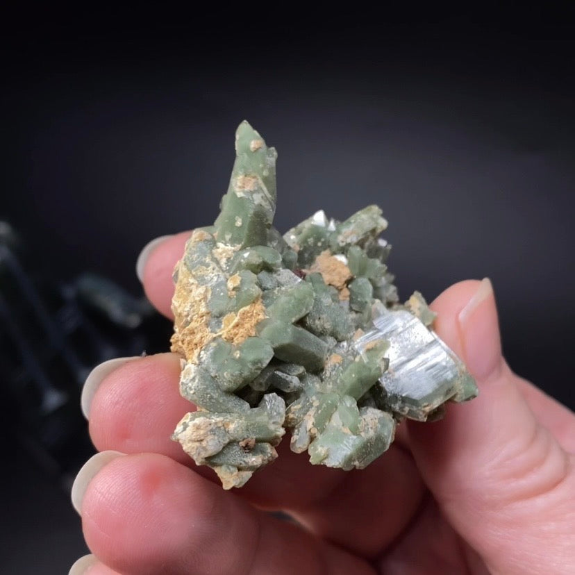 Lustrous Chlorite Included Quartz Cluster