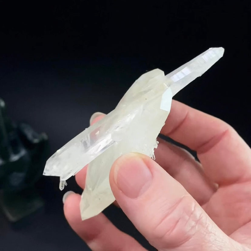 Unique Himalayan Quartz Crystal Cluster with Tabular and Laser Crystals