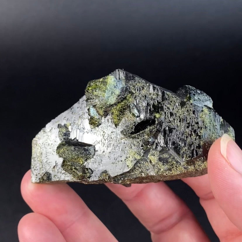 Epidote and Magnetite Specimen, Ras Koh Mountains, Kharan, Balochistan, Pakistan