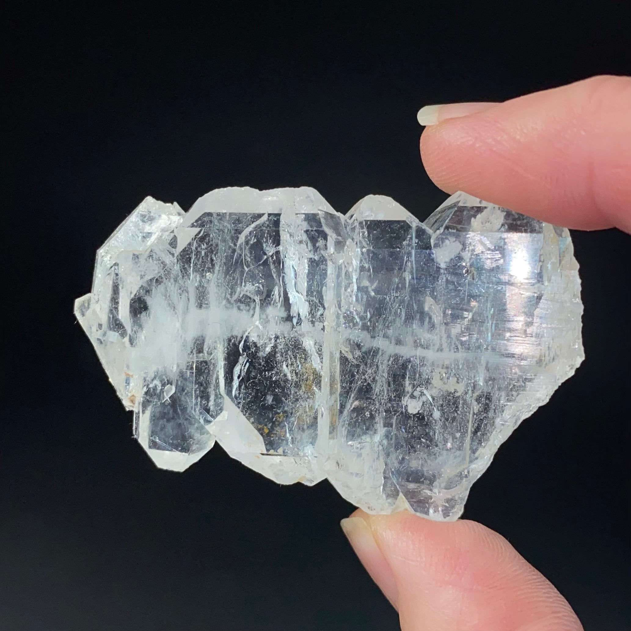 Tabular Faden Quartz Crystal Cluster