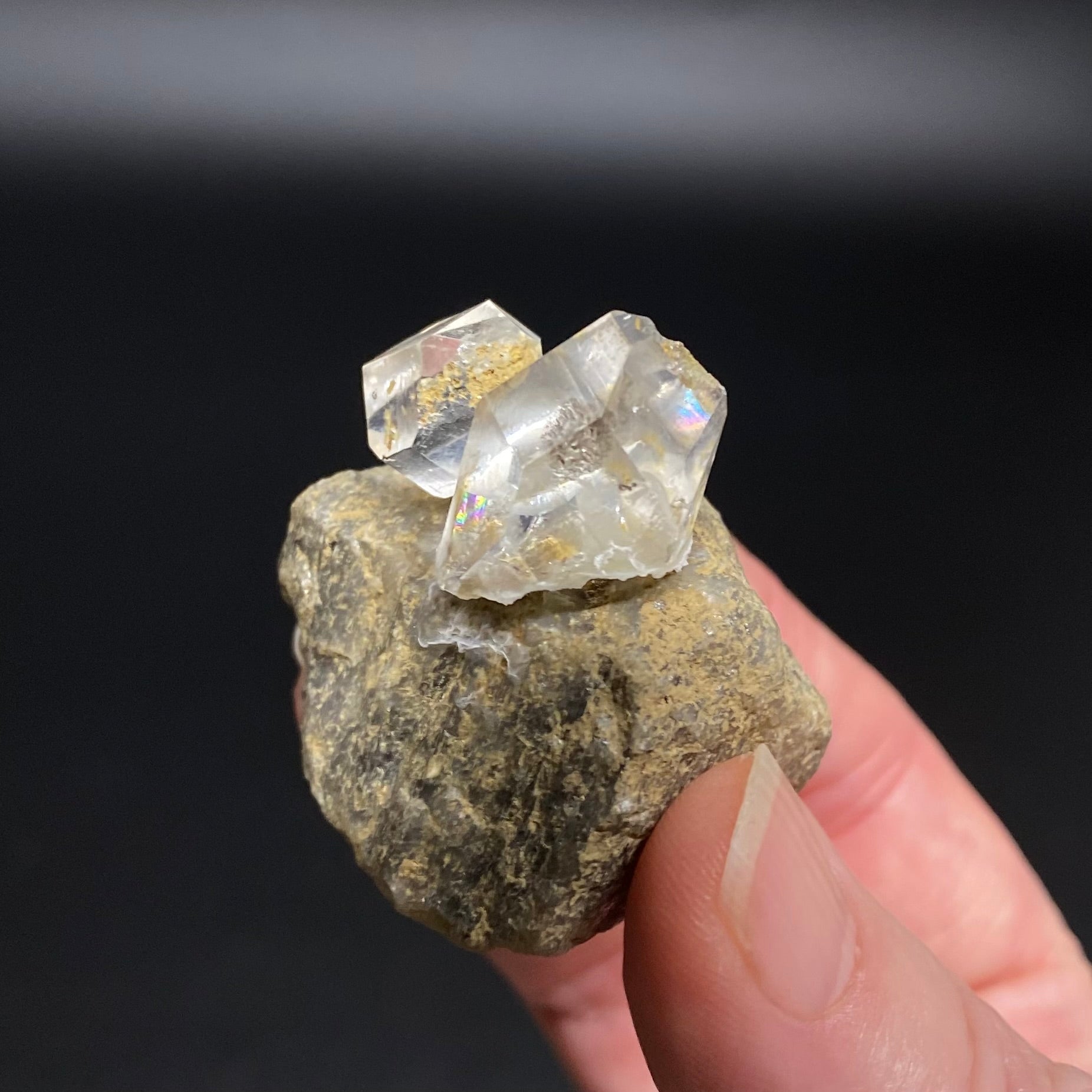 Herkimer Quartz Crystals on Matrix