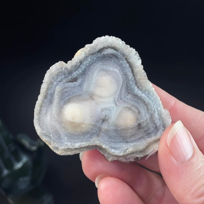 Druzy Chalcedony Concretion from Rio Grande do Sul, Brazil