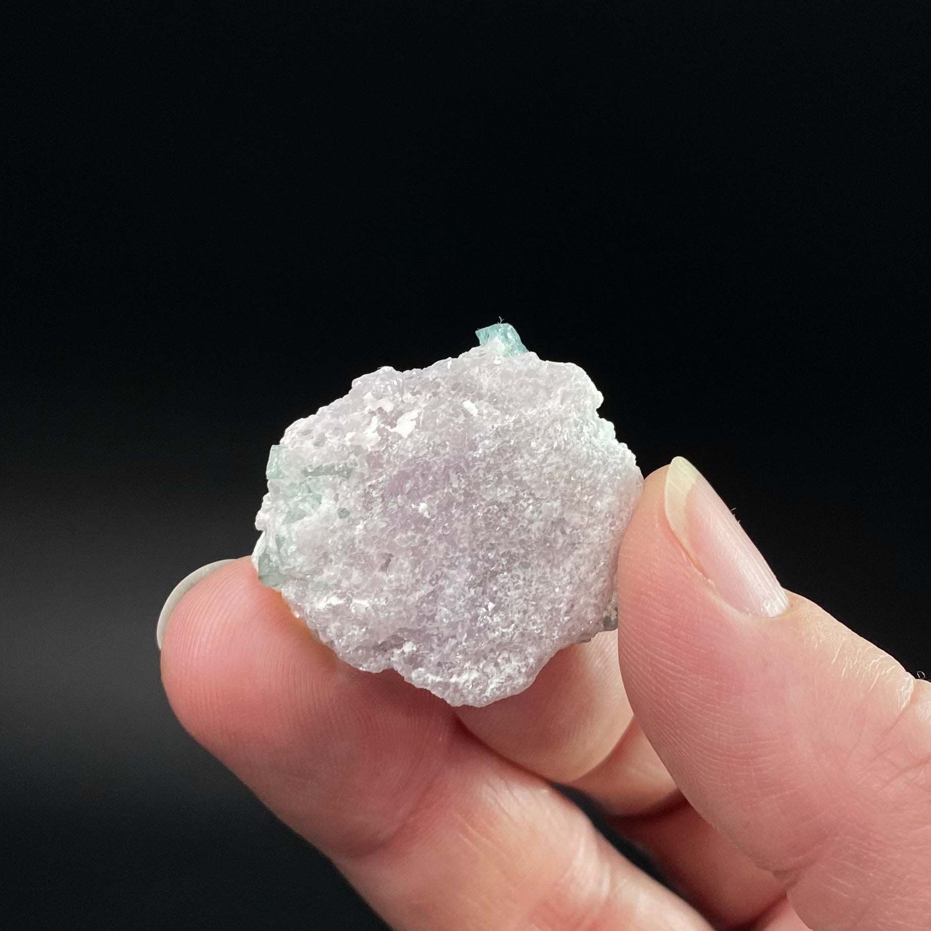 Green Tourmaline and Lepidolite Specimen