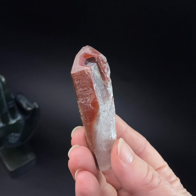 Red Hematite Quartz Crystal Specimen from Tourash, Morocco