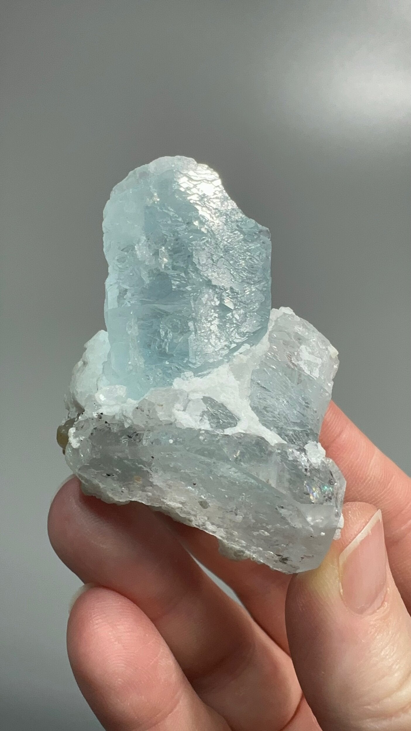 Etched Aquamarine Crystal Cluster