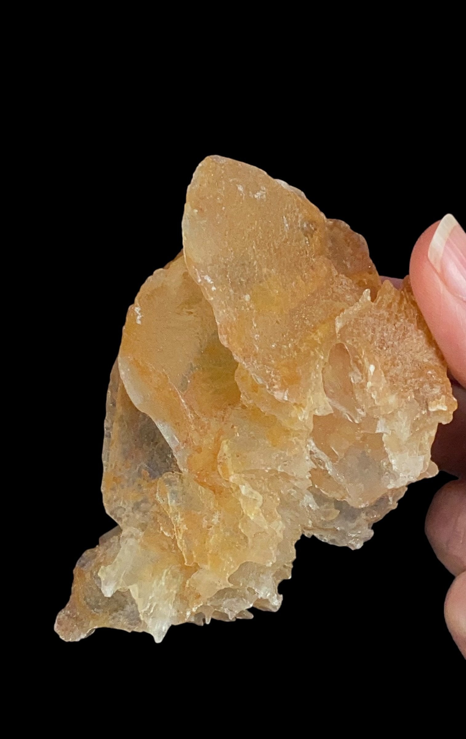 Unique Orange Yellow Calcite Cluster from Pakistan