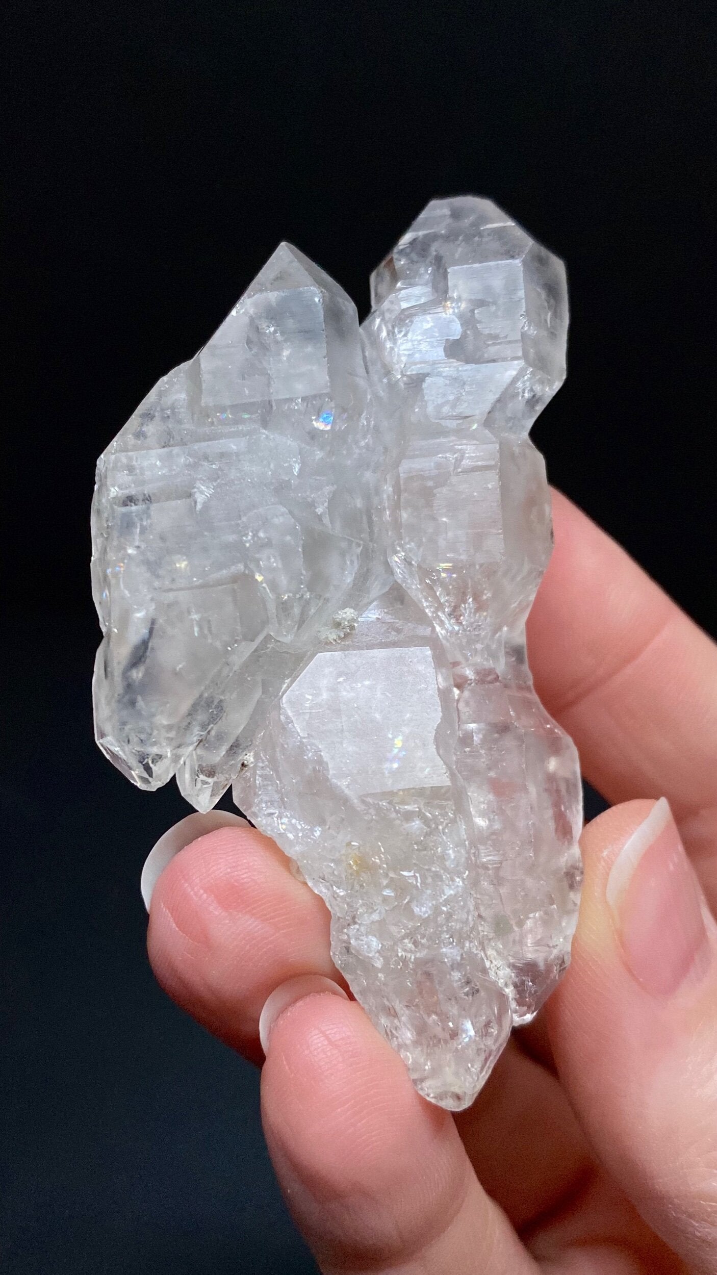 Doubly Terminated Elestial Quartz Crystal Cluster