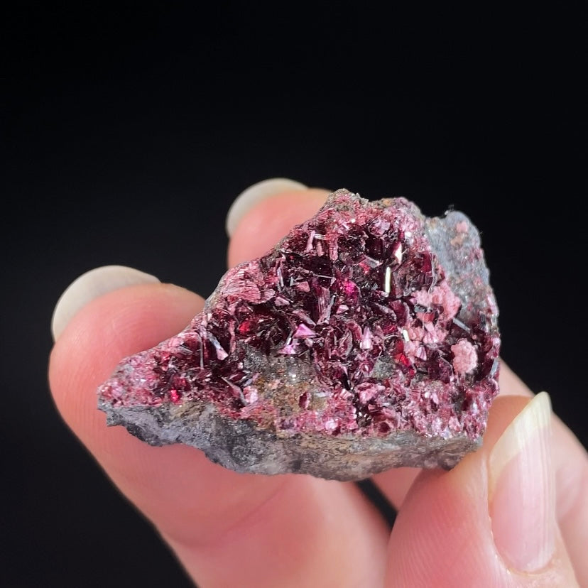 Deep Red Erytherite Crystals on Matrix, Bou Azzer District, Morocco