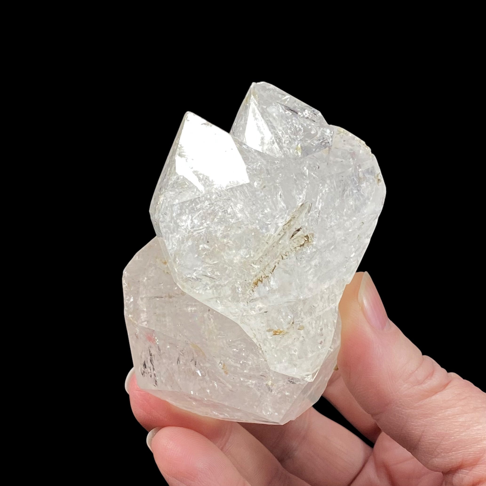 Double Terminated Clear Quartz Crystal Cluster