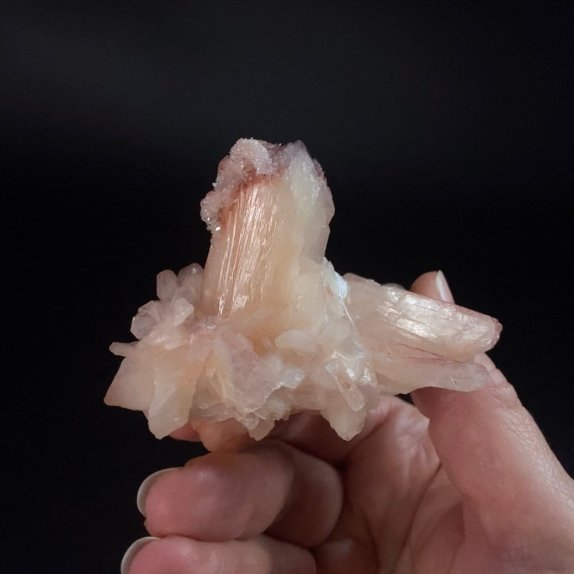 Peach and Red Hematite Stilbite Cluster, Maharashtra, India