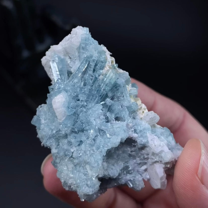 Blue Tourmaline Crystal Cluster from Afghanistan