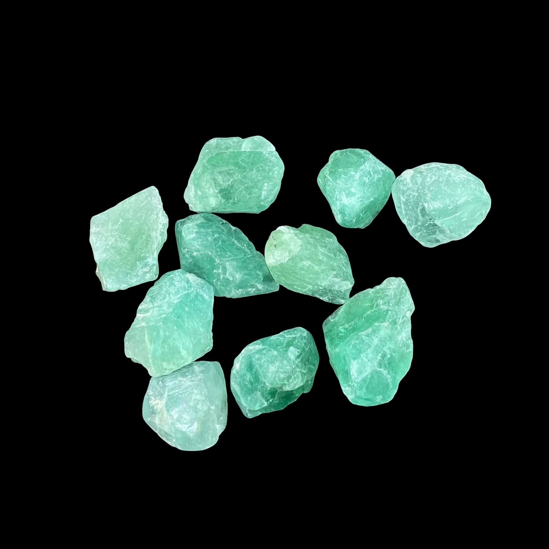 Green Fluorite Crystal Fluorescent and Phosphorescent 365 nm LW