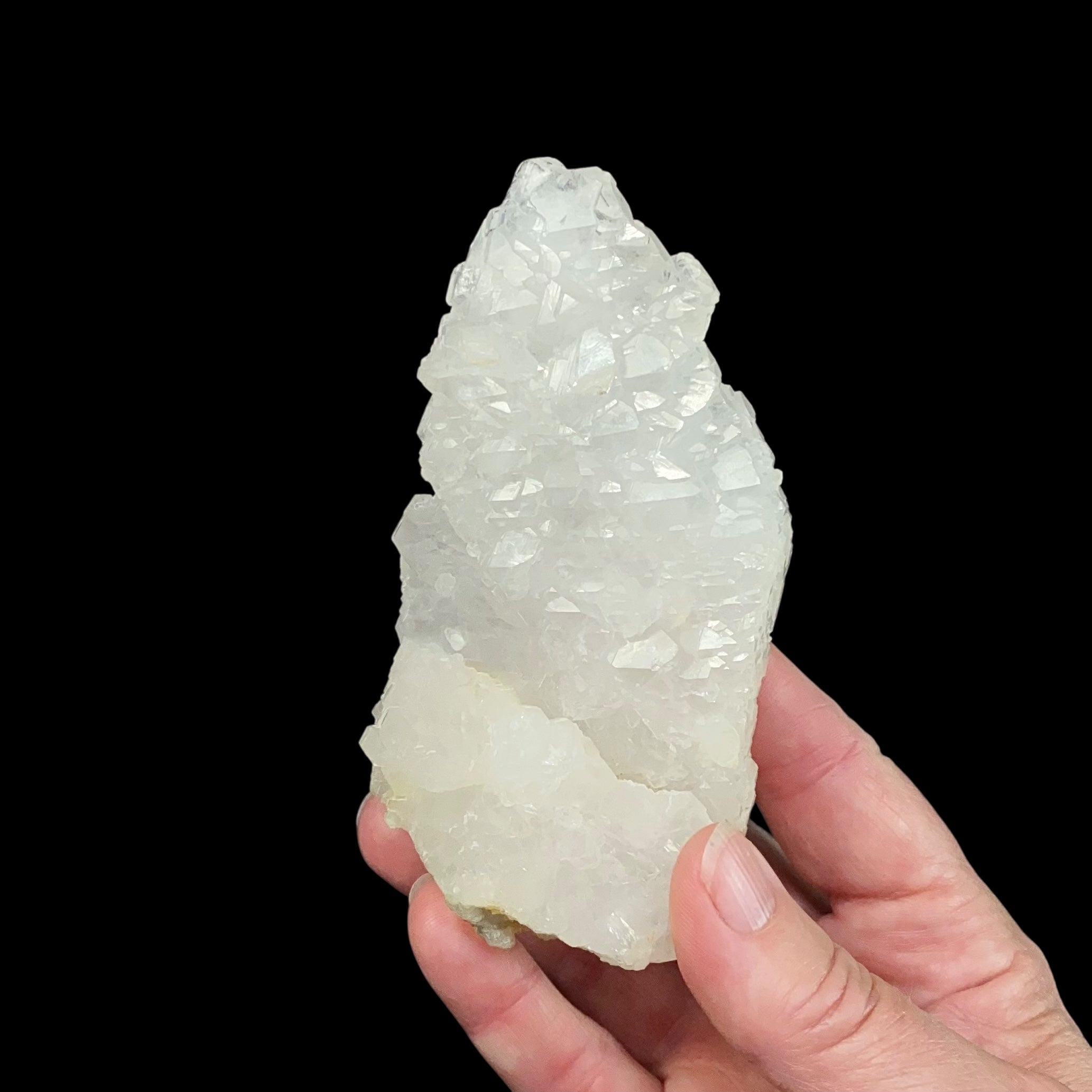 Elestial Clear Quartz Crystal Cluster with Multiple Terminations on Both Sides