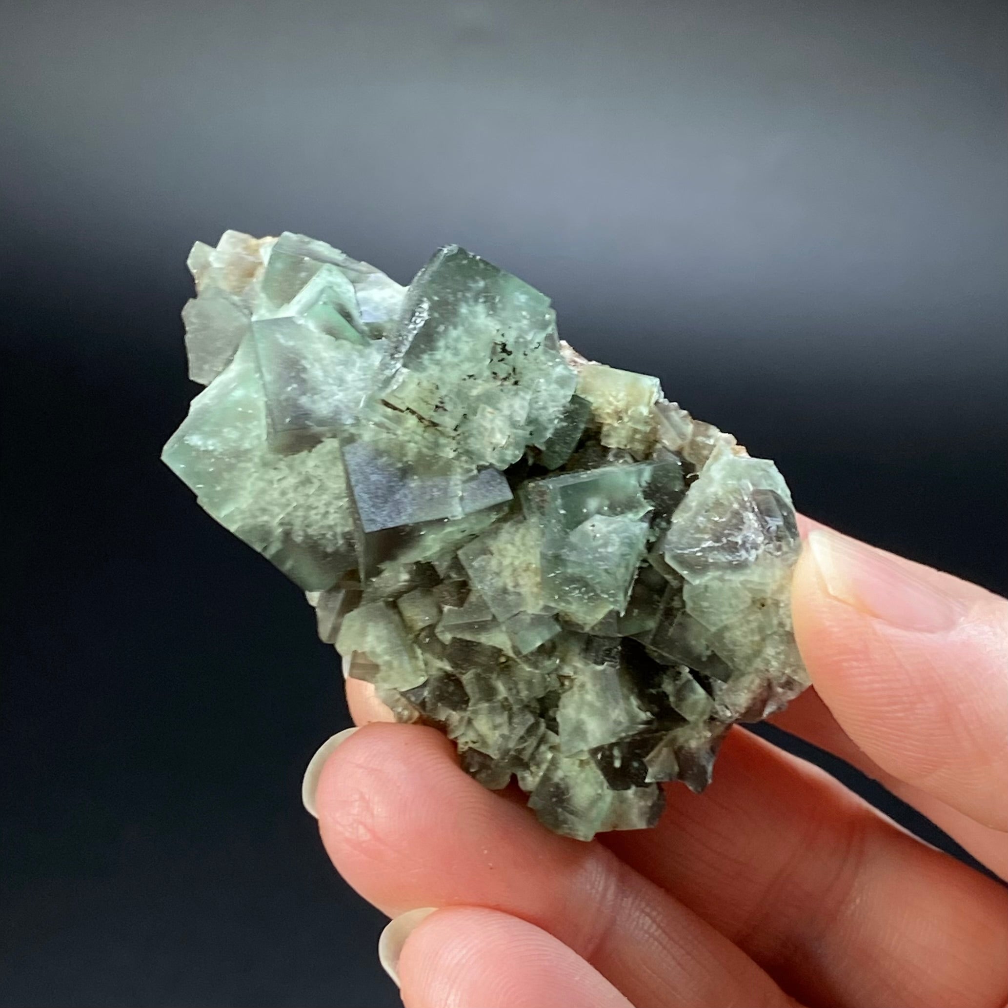 Diana Maria Mine Green Cubic Fluorite Cluster